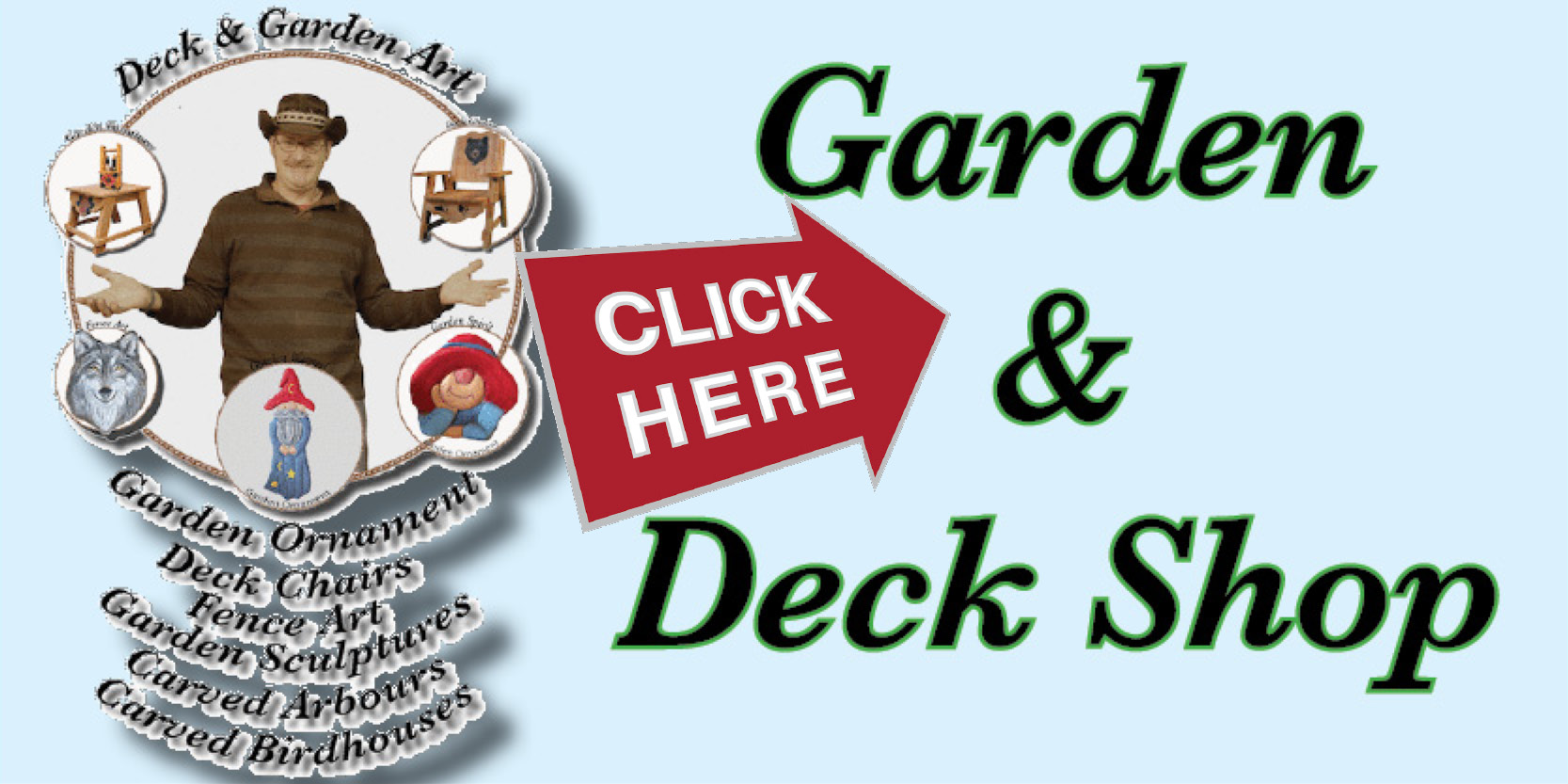 DW Garden and Deck Shop, deck, garden sculptures, deck chairs, garden art 